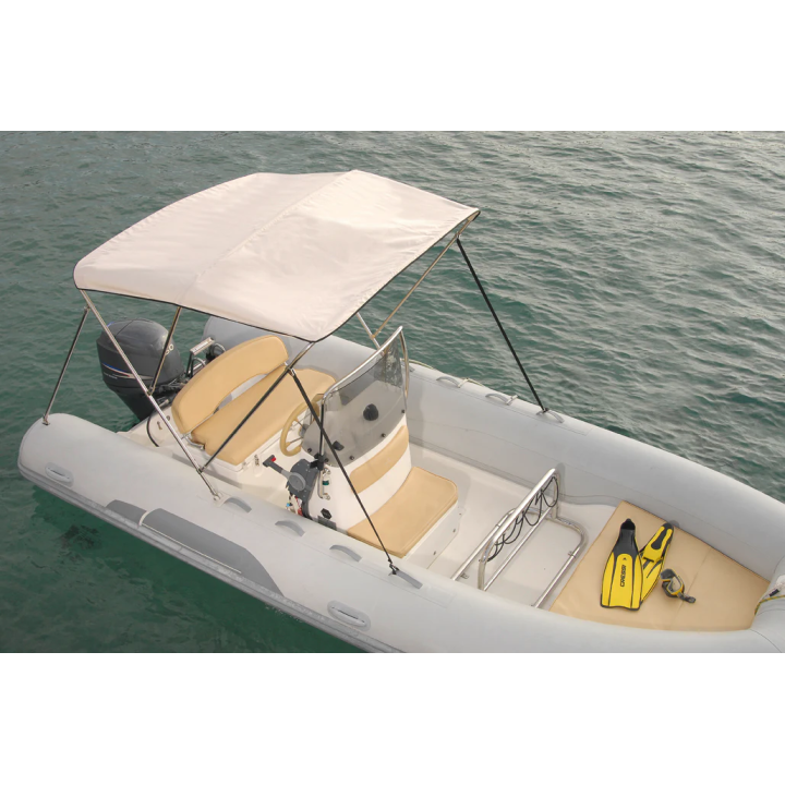 BIMINI OXYGENE INOX 3 ARCEAUX TOILE BLEUE