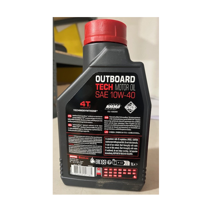 HUILE TECH MOTUL MOTEUR HORS BORD 4T 10W40