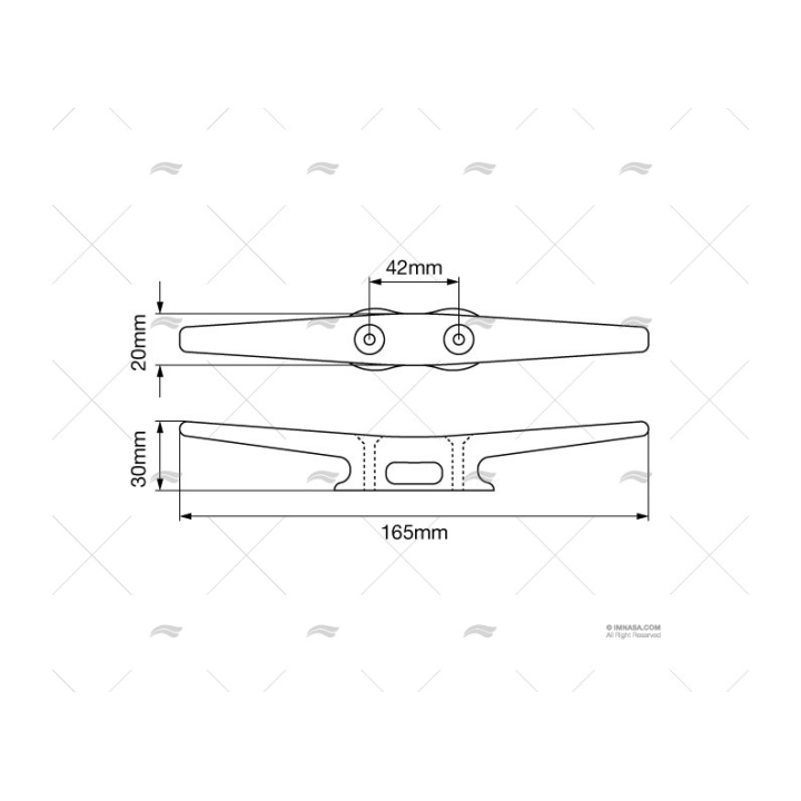 TAQUET NOIR EN NYLON 165 mm
