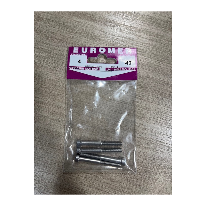 VIS METAUX  BTR TCHC 6 PANS 4 X 40  INOX A4