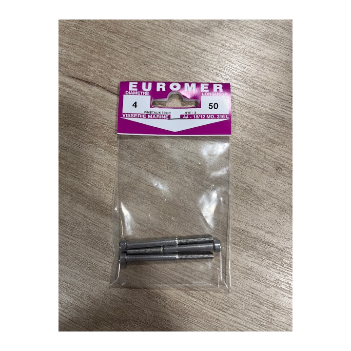 VIS METAUX  BTR TCHC 6 PANS 4 X 50  INOX A4