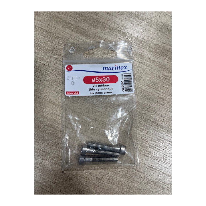 VIS METAUX  BTR TCHC 6 PANS 5 X 30  INOX A4