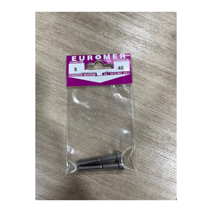 VIS METAUX  BTR TCHC 6 PANS 5 X 40  INOX A4