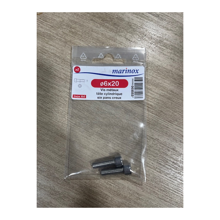 VIS METAUX  BTR TCHC 6 PANS 6 X 20  INOX A4