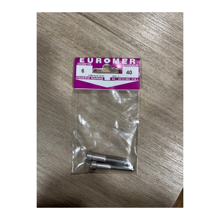 VIS METAUX  BTR TCHC 6 PANS 6 X 40  INOX A4