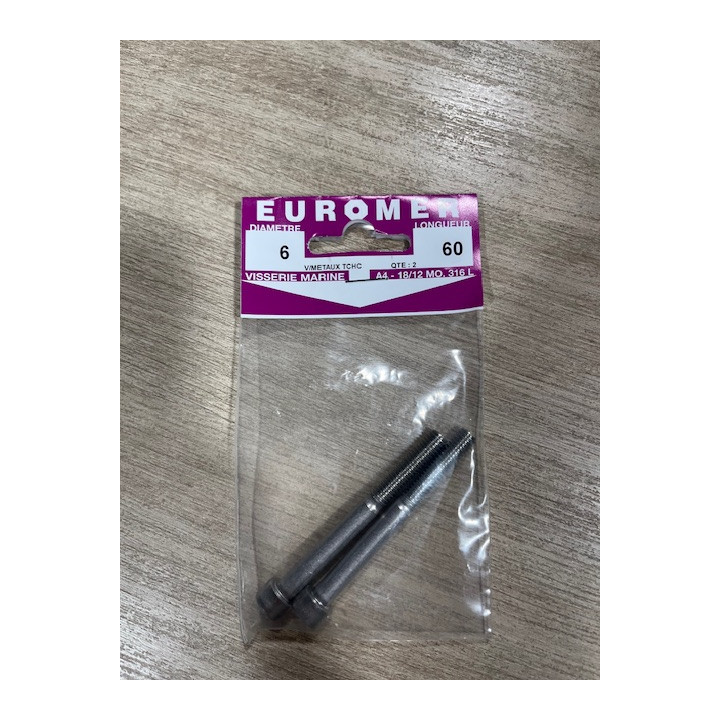 VIS METAUX  BTR TCHC 6 PANS 6 X 60  INOX A4