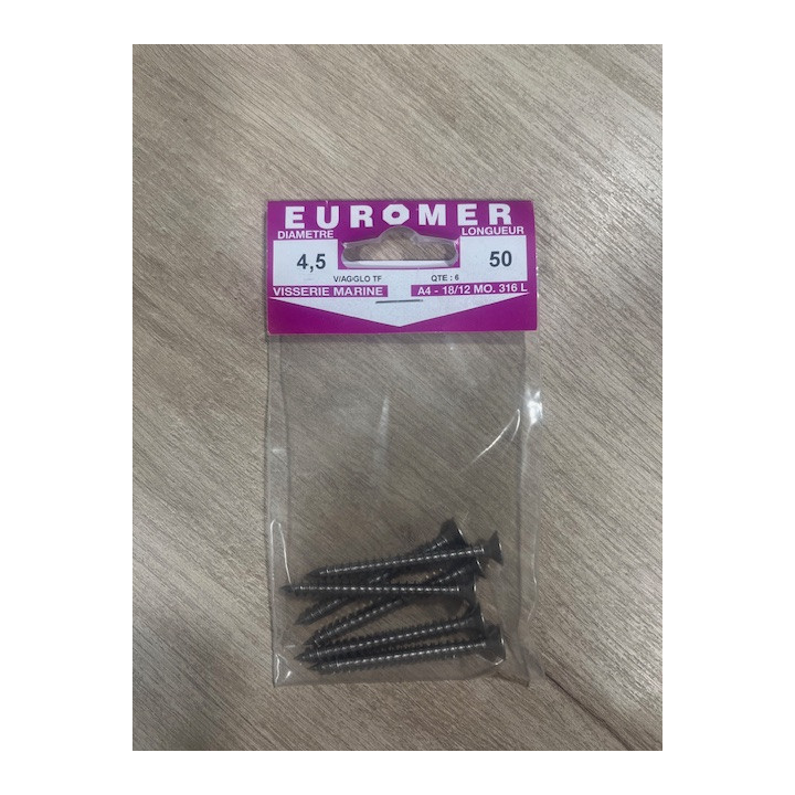 VIS BOIS TF POZI 4.5 X 50  INOX A4