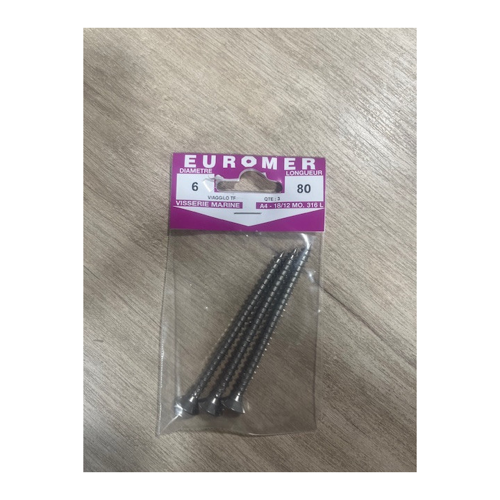 VIS BOIS TF POZI 6 X 80  INOX A4