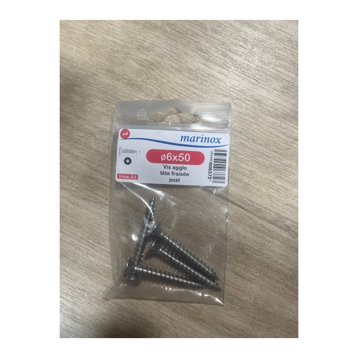 VIS BOIS TF POZI 6 X 50  INOX A4