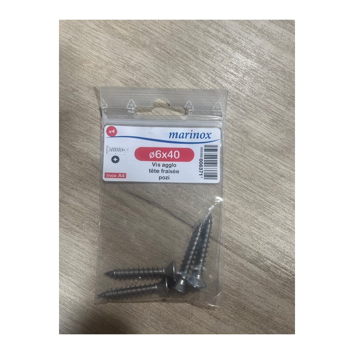 VIS BOIS TF POZI 6 X 40  INOX A4