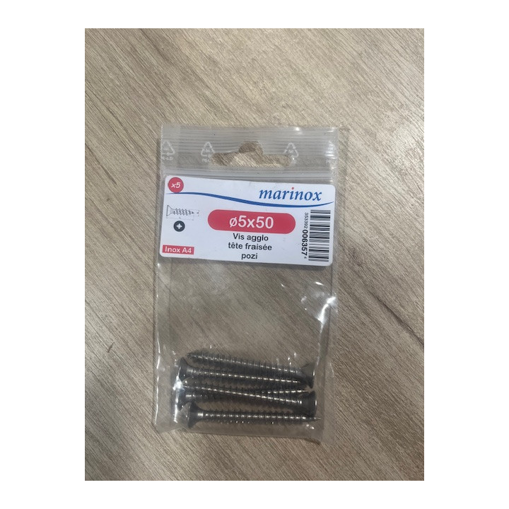 VIS BOIS TF POZI 5 X 50  INOX A4