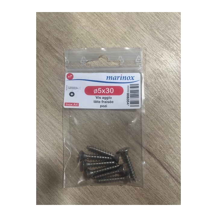 VIS BOIS TF POZI 5 X 30  INOX A4