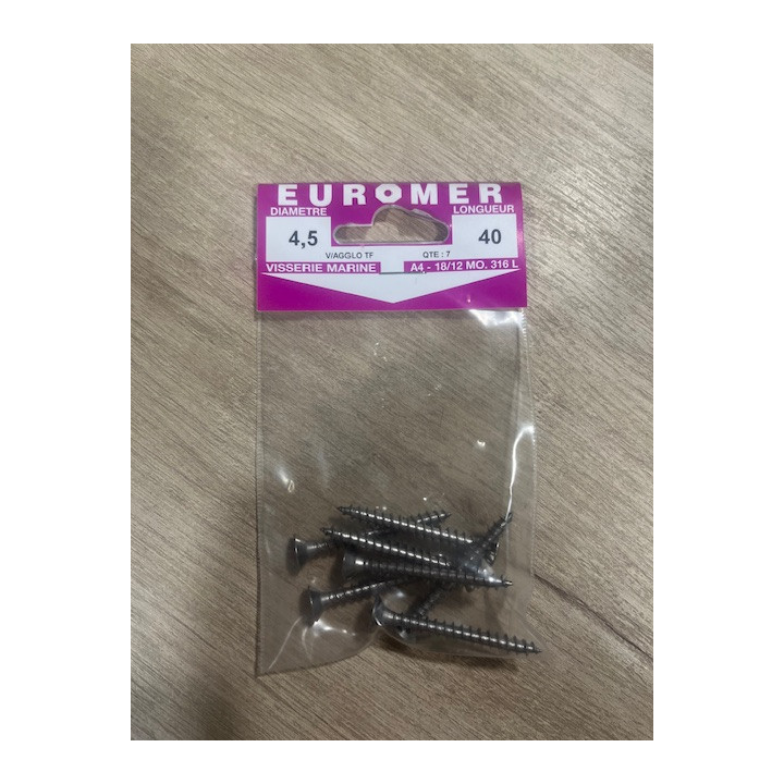 VIS BOIS TF POZI 4.5 X 40  INOX A4