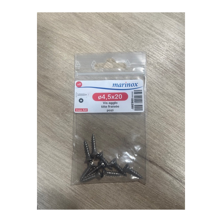 VIS BOIS TF POZI 4.5 X 20  INOX A4