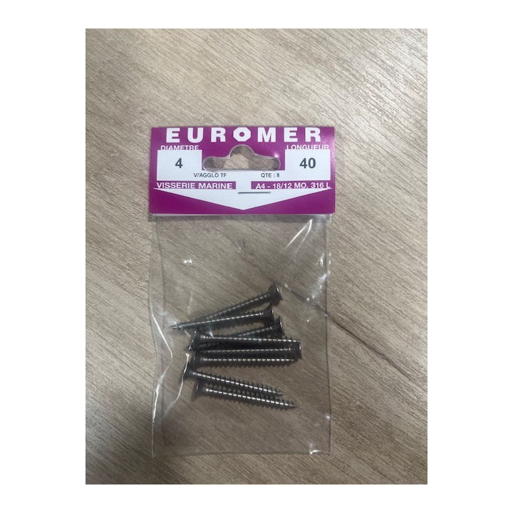 VIS BOIS TF POZI 4 X 40  INOX A4