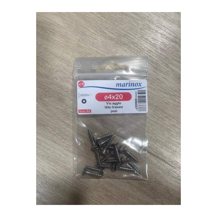 VIS BOIS TF POZI 4 X 20  INOX A4