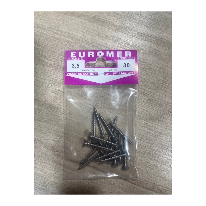 VIS BOIS TF POZI 3.5 X 30  INOX A4