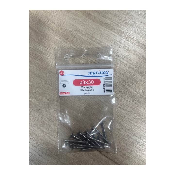 VIS BOIS TF POZI 3 X 30  INOX A4
