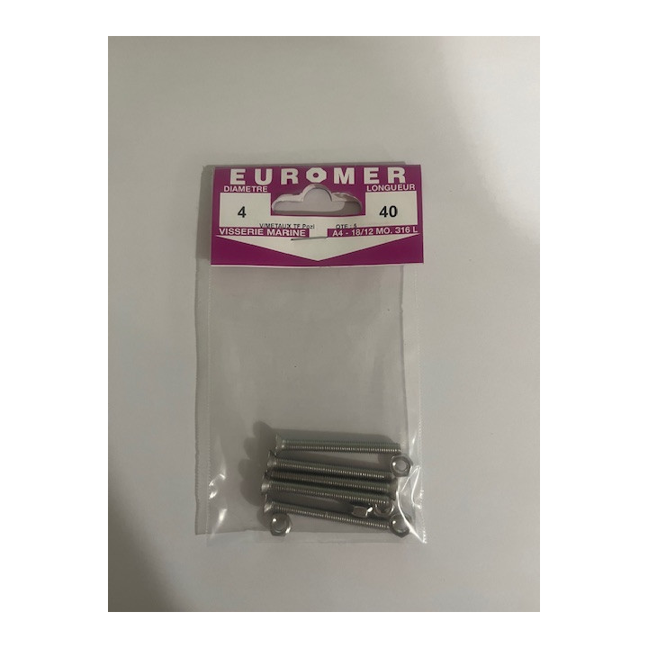 VIS METAUX TF POZI  4 X 40  INOX A4