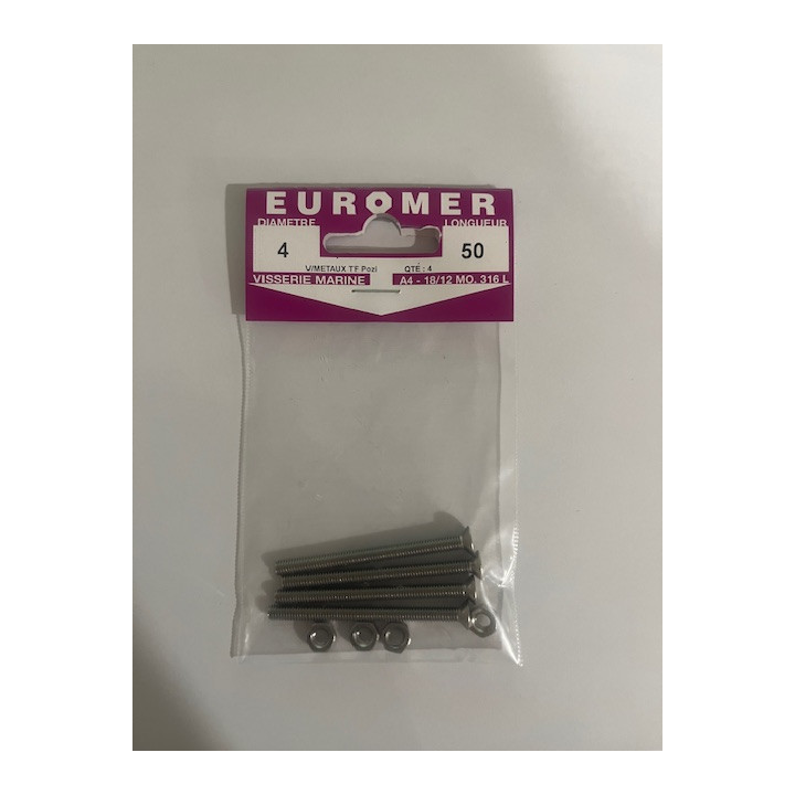VIS METAUX TF POZI  4 X 50  INOX A4