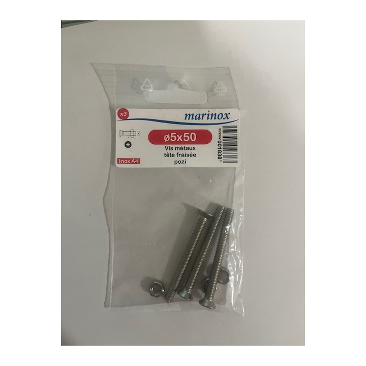 VIS METAUX TF POZI  5 X 50  INOX A4