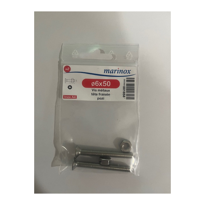 VIS METAUX TF POZI  6 X 50  INOX A4