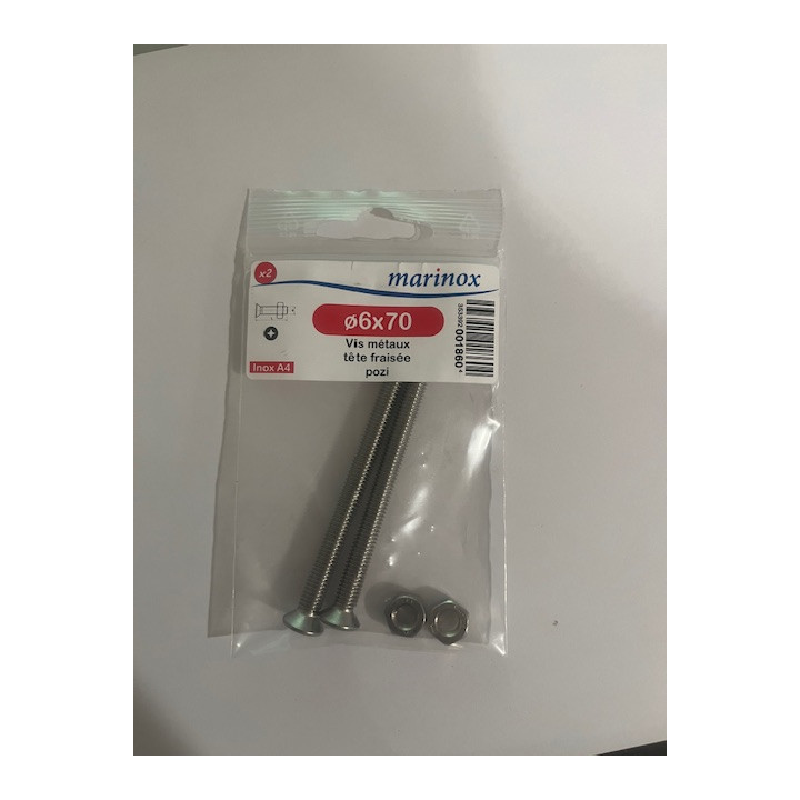 VIS METAUX TF POZI  6 X 70  INOX A4