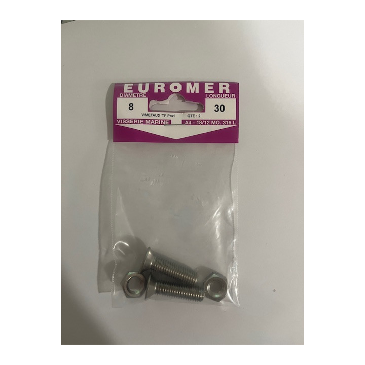 VIS METAUX TF POZI  8 X 30  INOX A4