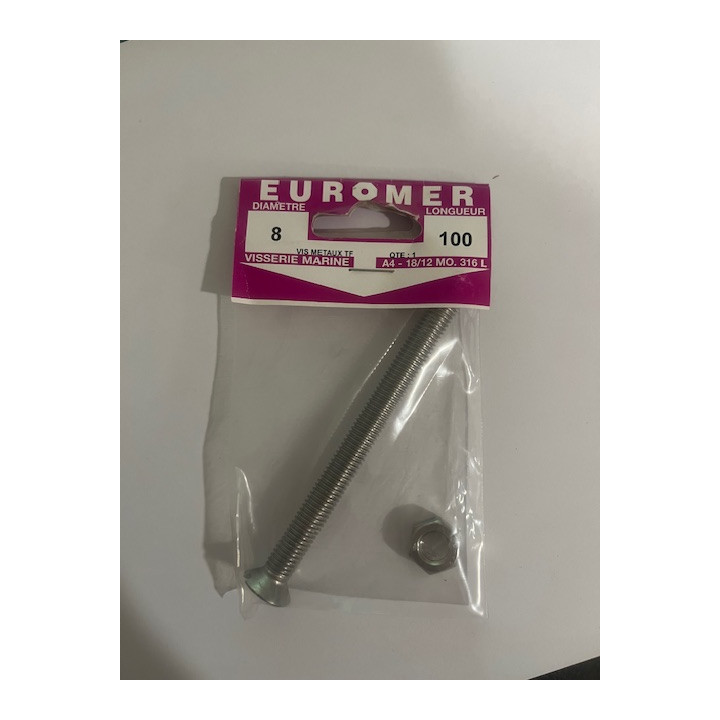 VIS METAUX TF POZI  8 X 100  INOX A4