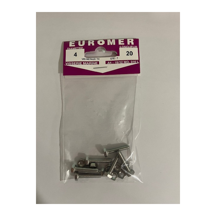 VIS METAUX  TH 4 X 20  INOX A4
