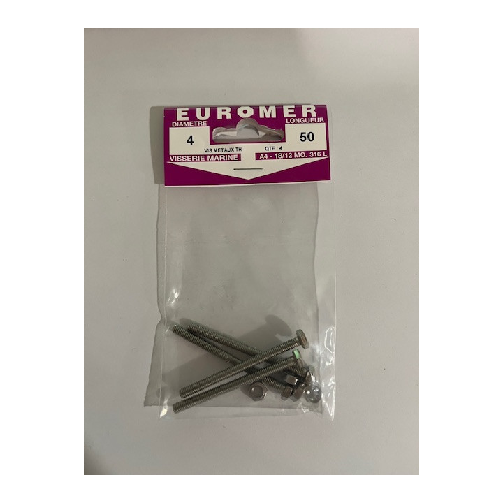 VIS METAUX  TH 4 X 50  INOX A4