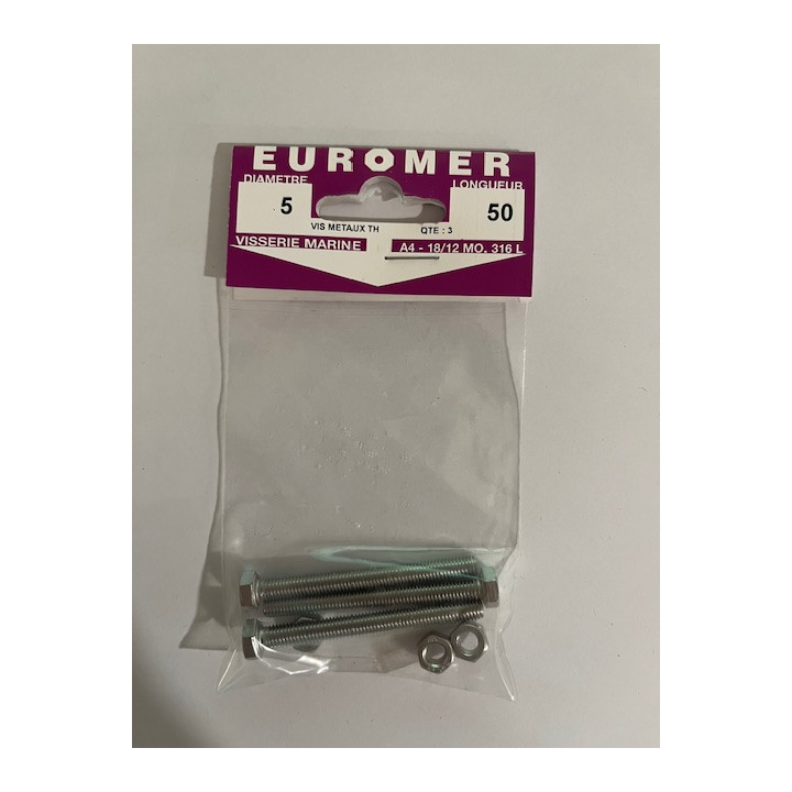 VIS METAUX  TH 5 X 50  INOX A4