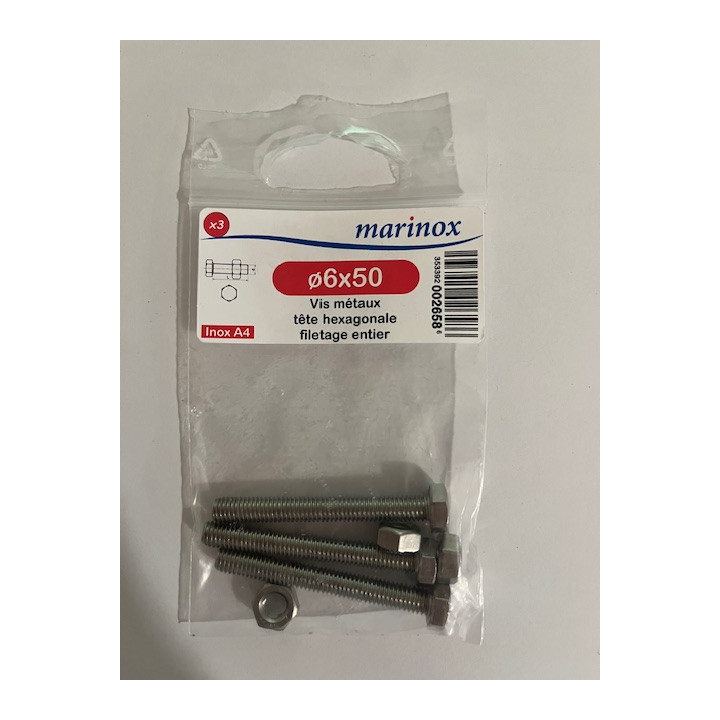 VIS METAUX  TH 6 X 50  INOX A4
