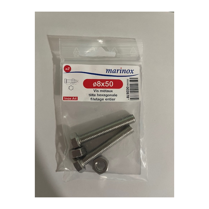 VIS METAUX  TH 8 X 50  INOX A4