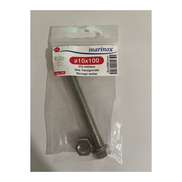 VIS METAUX  TH 10 X 100  INOX A4