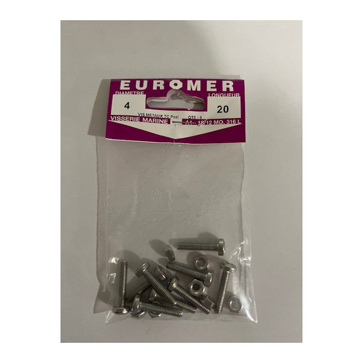 VIS METAUX TC POZI  4 X 20  INOX A4