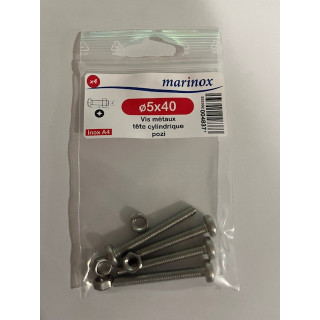 VIS METAUX TC POZI  5 X 40  INOX A4