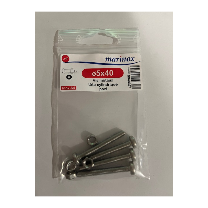 VIS METAUX TC POZI  5 X 40  INOX A4
