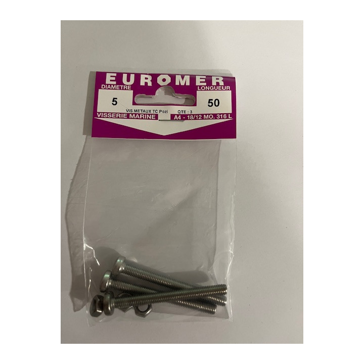 VIS METAUX TC POZI  5 X 50  INOX A4