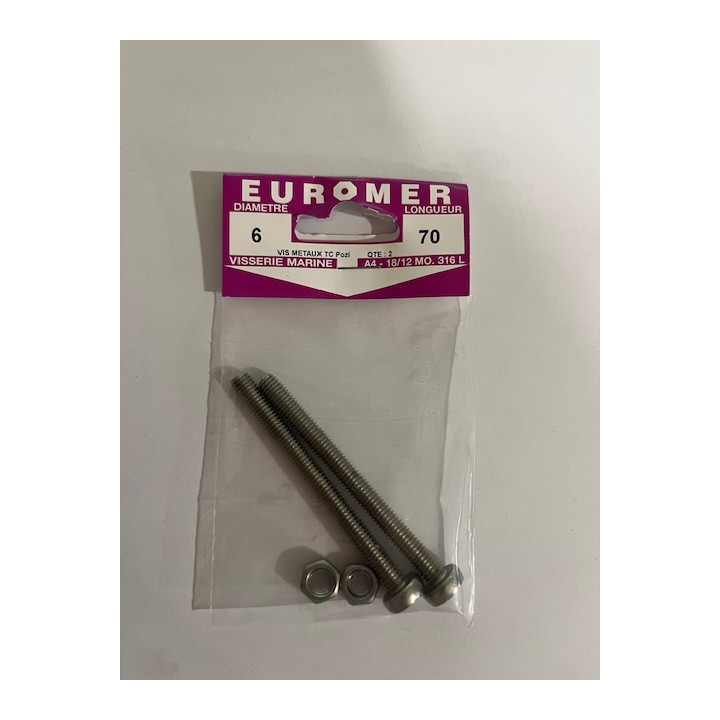 VIS METAUX TC POZI  6 X 70  INOX A4