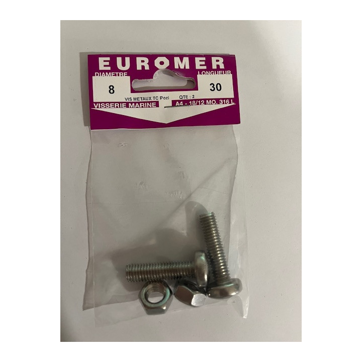 VIS METAUX TC POZI  8 X 30  INOX A4
