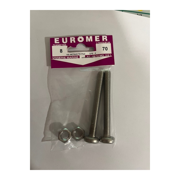 VIS METAUX TC POZI  8 X 70  INOX A4