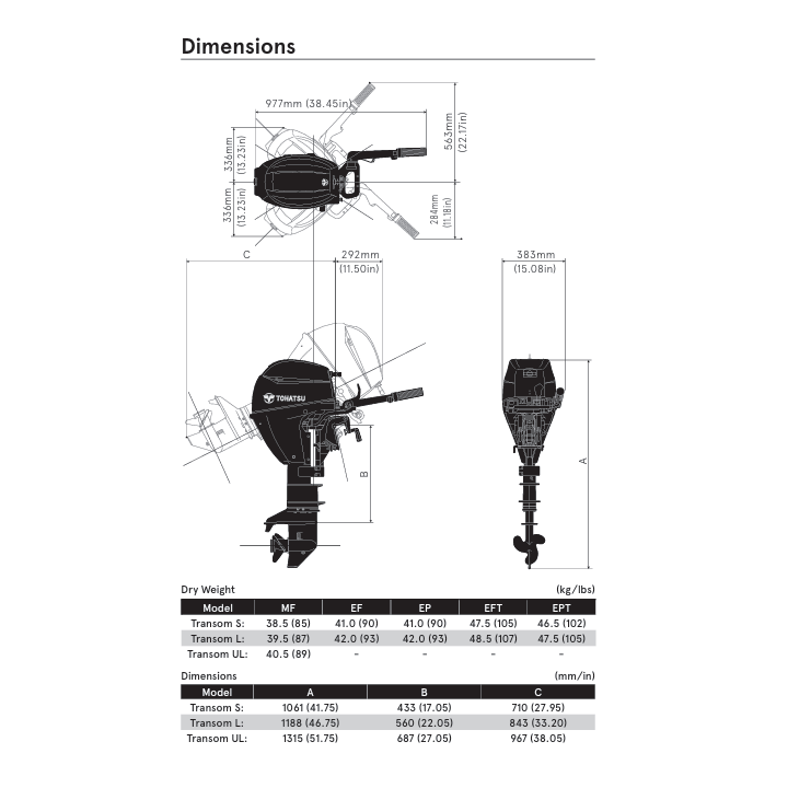 MOTEUR TOHATSU MFS9.9CY