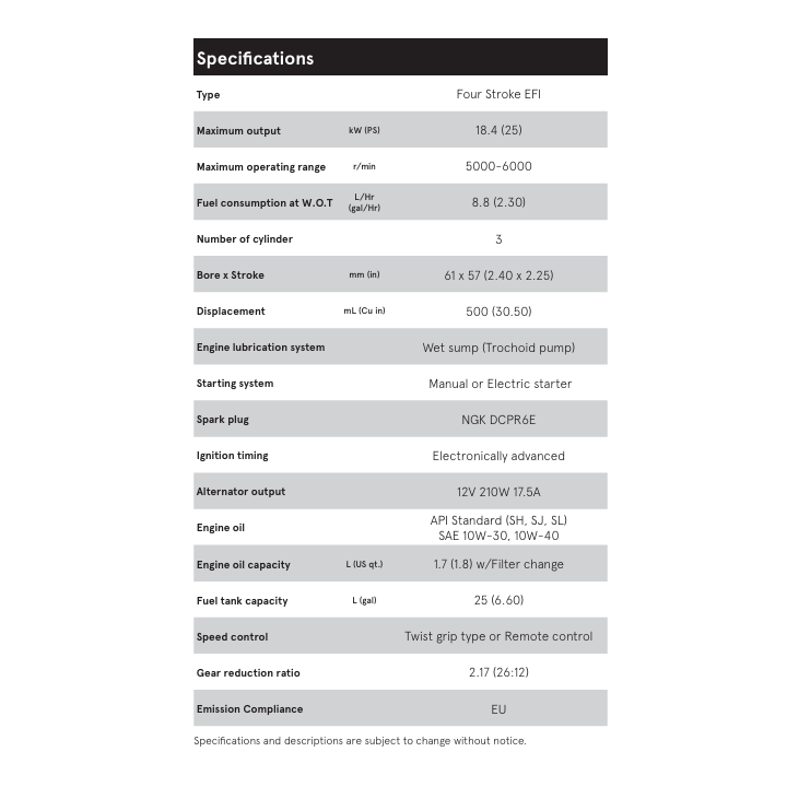MOTEUR TOHATSU MFS25D