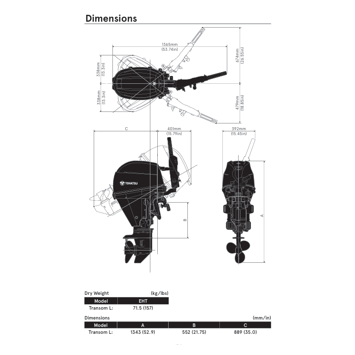 MOTEUR TOHATSU MFS25D