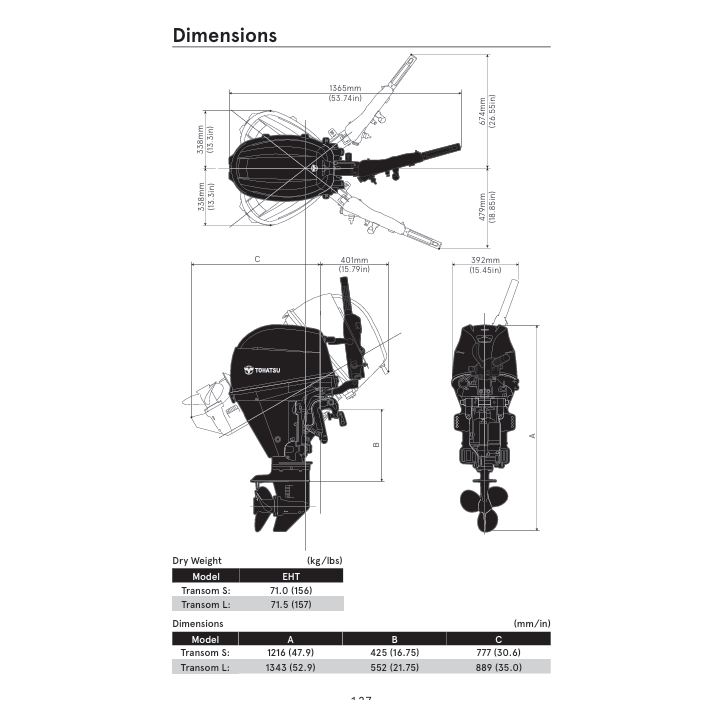 MOTEUR TOHATSU MFS30D