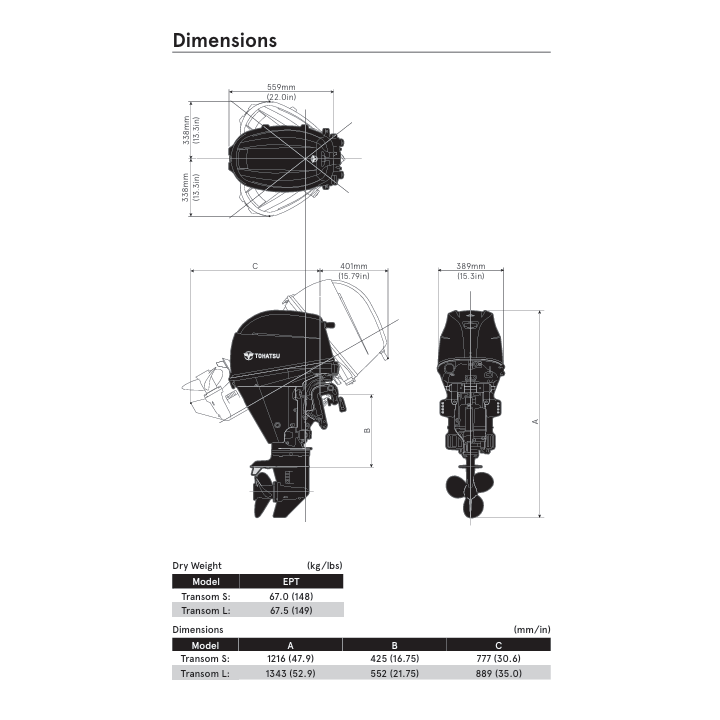 MOTEUR TOHATSU MFS30D