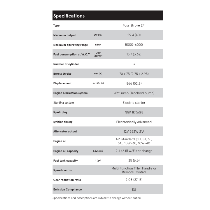 MOTEUR TOHATSU MFS40A
