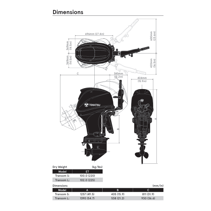 MOTEUR TOHATSU MFS40A