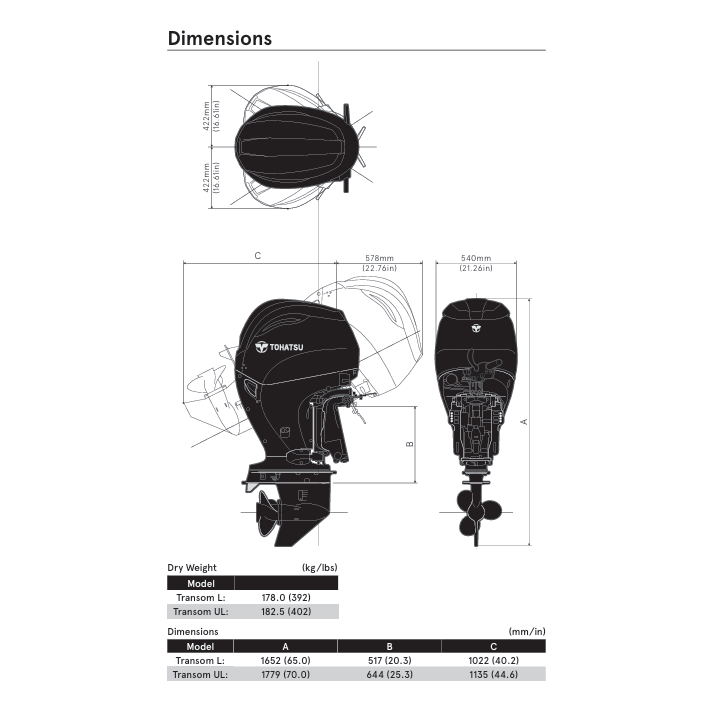 MOTEUR TOHATSU MFS100A-ETL